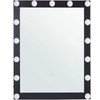 Beliani Vonios veidrodis su LED apšvietimu ODENAS 50 x 60 cm, juodas