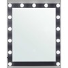 Beliani Vonios veidrodis su LED apšvietimu ODENAS 50 x 60 cm, juodas
