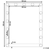 Beliani Voninis LED veidrodis ODENAS 50 cm 60 cm baltas
