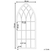 Beliani Sieninis veidrodis CASSEL 50 cm 115 cm metalinis šviesiai pilkas