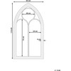 Beliani Sieninis veidrodis TRELLY 62 cm 113 cm metalinis juodas