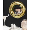 Beliani Sieninis veidrodis VOREY 60 cm metalinis auksinis