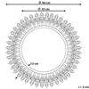 Beliani Sieninis veidrodis VOREY 60 cm metalinis auksinis