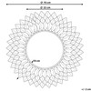 Beliani Sieninis veidrodis LARRAU 70 cm metalinis sidabrinis