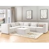 Sofa Beliani Kampinis modulis LEMVIG, kreminės spalvos, velvetinis