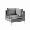 Sofa Beliani Kampinis modulis EVJA, pilkas veliūras