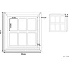 Langelis Beliani Multiframe 6 nuotraukos veidrodis tamsios medienos SINTA