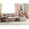 Beliani Trivietė modulinė kampinė sofa HELLNAR, šviesiai ruda, kairinė