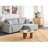 Beliani Išskleidžiama 3 vietų kampinė sofa KARILA, pilka, su daiktadėže, kairinė
