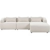 Beliani Trivietė kampinė sofa SVANSELE šviesiai smėlinė kairinė