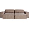 Beliani HELLNAR modulinė kampinė sofa 3 vietų su pufu, šviesiai ruda, kairinė