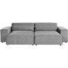 Beliani Trijų vietų modulinė sofa HELLNAR kairinė, pilka su otomane