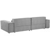 Beliani Trijų vietų modulinė sofa HELLNAR kairinė, pilka su otomane