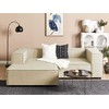 Beliani Modulinė kampinė sofa APRICA, sintetinis linas, smėlio spalvos, dešininė