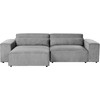 Beliani Modulinė 3 vietų kampinė sofa „HELLNAR“, dešininė, pilka