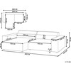 Beliani Modulinė 3 vietų kampinė sofa „HELLNAR“, dešininė, pilka