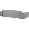 Beliani Modulinė 3 vietų kampinė sofa HELLNAR dešininė, pilka su otomane