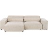 Sofa Beliani Modulinis kampinis minkštasis baldas 3 vietų HELLNAR, veliūrinis, šviesiai smėlinis, dešininis
