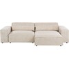 Beliani Modulinė 3 vietų kampinė sofa HELLNAR, veliūras, šviesiai smėlinė, kairės pusės
