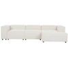 Beliani 4 vietų modulinė kampinė sofa ARDAL Boucle, balkšva, kairinė