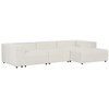 Beliani 4 vietų modulinė kampinė sofa ARDAL Boucle, balkšva, kairinė