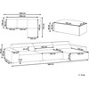 Beliani Modulinė kampinė sofa 4 asmenims HELLNAR su otomana, šviesiai ruda, kairinė