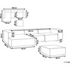 Beliani Trijų vietų modulinė kampinė sofa APRICA, sintetinio lino audinys, smėlio spalvos, su dešinine otomane