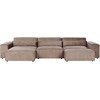Beliani Modulinė kampinė sofa 4 asmenims „HELLNAR“ su otomana, šviesiai ruda, dešininė