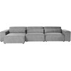 Beliani 4 vietų modulinė kampinė sofa HELLNAR dešininė, pilka