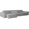 Beliani 4 vietų modulinė kampinė sofa HELLNAR dešininė, pilka