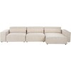 Beliani Modulinė kampinė sofa 4 asmenims HELLNAR, veliūras, šviesiai smėlio spalvos, kairinė