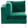Beliani Modulinė sofa EVJA skirta 4 asmenims, dešininė, žalia, veliūrinė