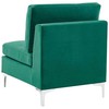 Beliani Modulinė sofa EVJA skirta 4 asmenims, dešininė, žalia, veliūrinė