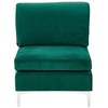Beliani Modulinė sofa EVJA skirta 4 asmenims, dešininė, žalia, veliūrinė