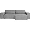 Beliani Trijų vietų modulinė sofa HELLNAR kairinė pilka