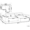 Beliani Trijų vietų modulinė sofa HELLNAR kairinė pilka