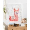 Beliani Paveikslėlis ant drobės LLLLA 60 x 80 cm rausvai balta AFASSA