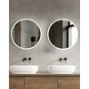 Beliani Vonios veidrodis LED DEAUVILLE 79 cm 79 cm sidabrinis