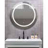 Beliani Voninis veidrodis LED COURSEULLES 79 cm 79 cm sidabrinis