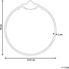 Beliani Sieninis veidrodis SOMMANT 67 cm 76 cm metalinis juodas