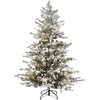 Beliani Dirbtinė snieguota Kalėdų eglutė su LED lemputėmis BRISCO 180 cm, balta