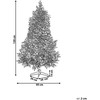 Beliani Dirbtinė Kalėdų eglutė su LED lemputėmis PALOMAR 120 cm tamsiai žalia