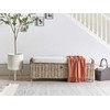 Beliani Otomana ogrodowa SUSUA 140 cm Rattan Naturalny