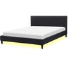 Beliani LED lova FITOU 160 x 200 cm juoda
