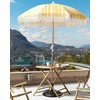 Beliani Sodo skėtis 150 cm MONDELLO Geltonas