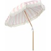 Beliani Parasol sodo ⌀ 150 cm rožinis su białym MONDELLO