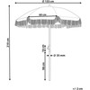 Beliani Sodo skėtis 155 cm MONDELLO žydras