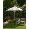 Beliani Parasol sodo ⌀ 245 cm beżowo-balta MINOA