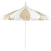 Beliani Parasol sodo ⌀ 245 cm beżowo-balta MINOA