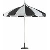 Beliani Parasol sodo ⌀ 245 cm juoda-balta MINOA